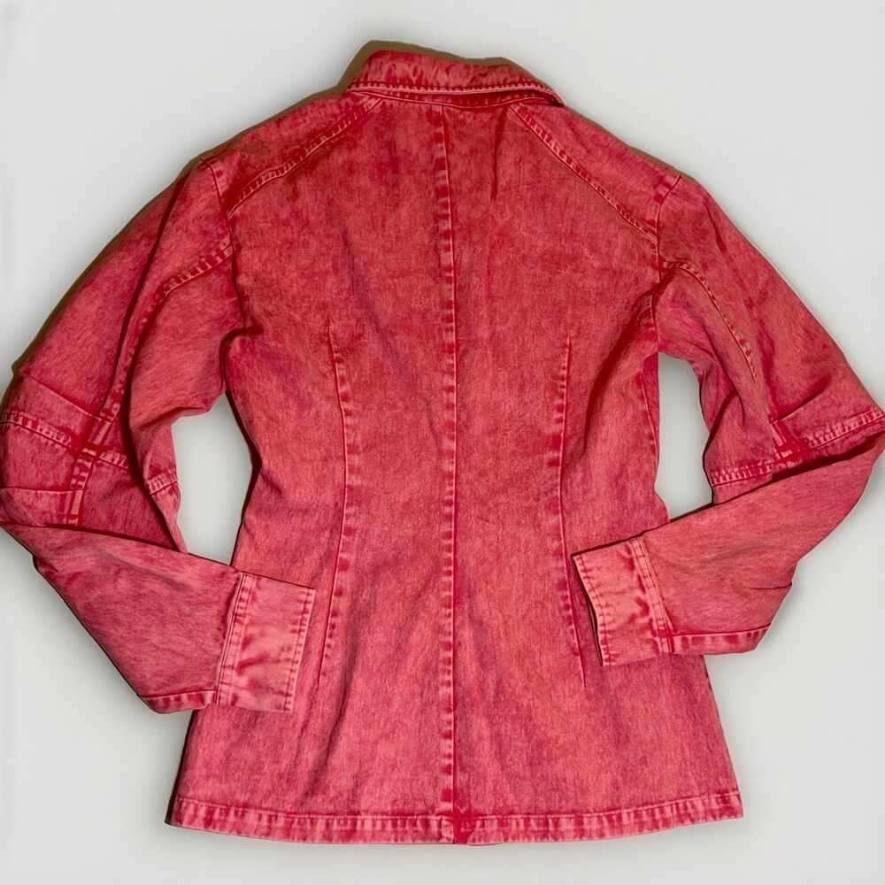 NEW URBAN REVIVO Cotton Pink Collared Button Long Sleeve Blouse Size 2 or XS - Picture 2 of 8